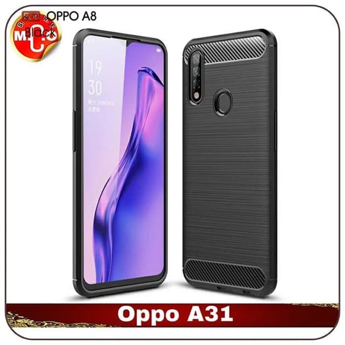 Oppo A31 Fiber Carbon Slim Fit Case Casing Sarung Cover HP