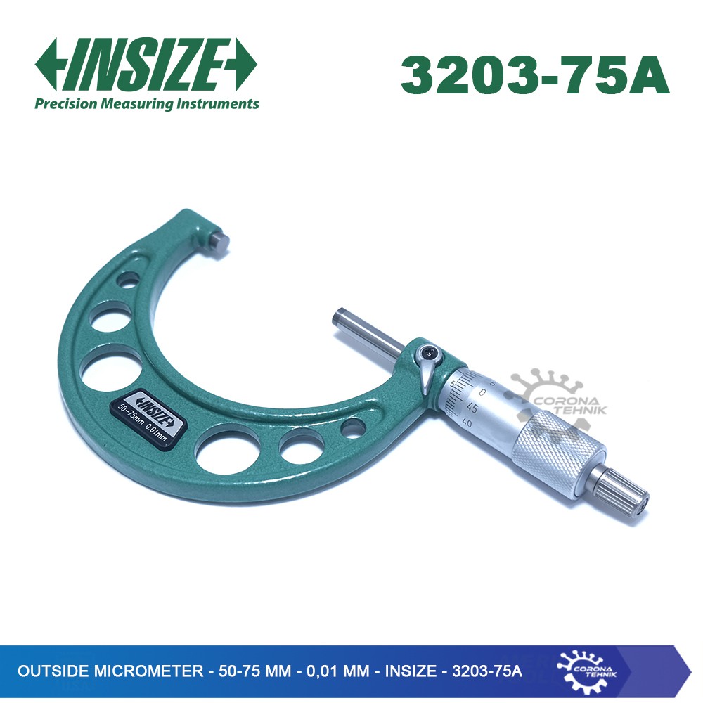 Insize - 3203-75A  - Outside Micrometer - 50-75 mm - 0.01 mm