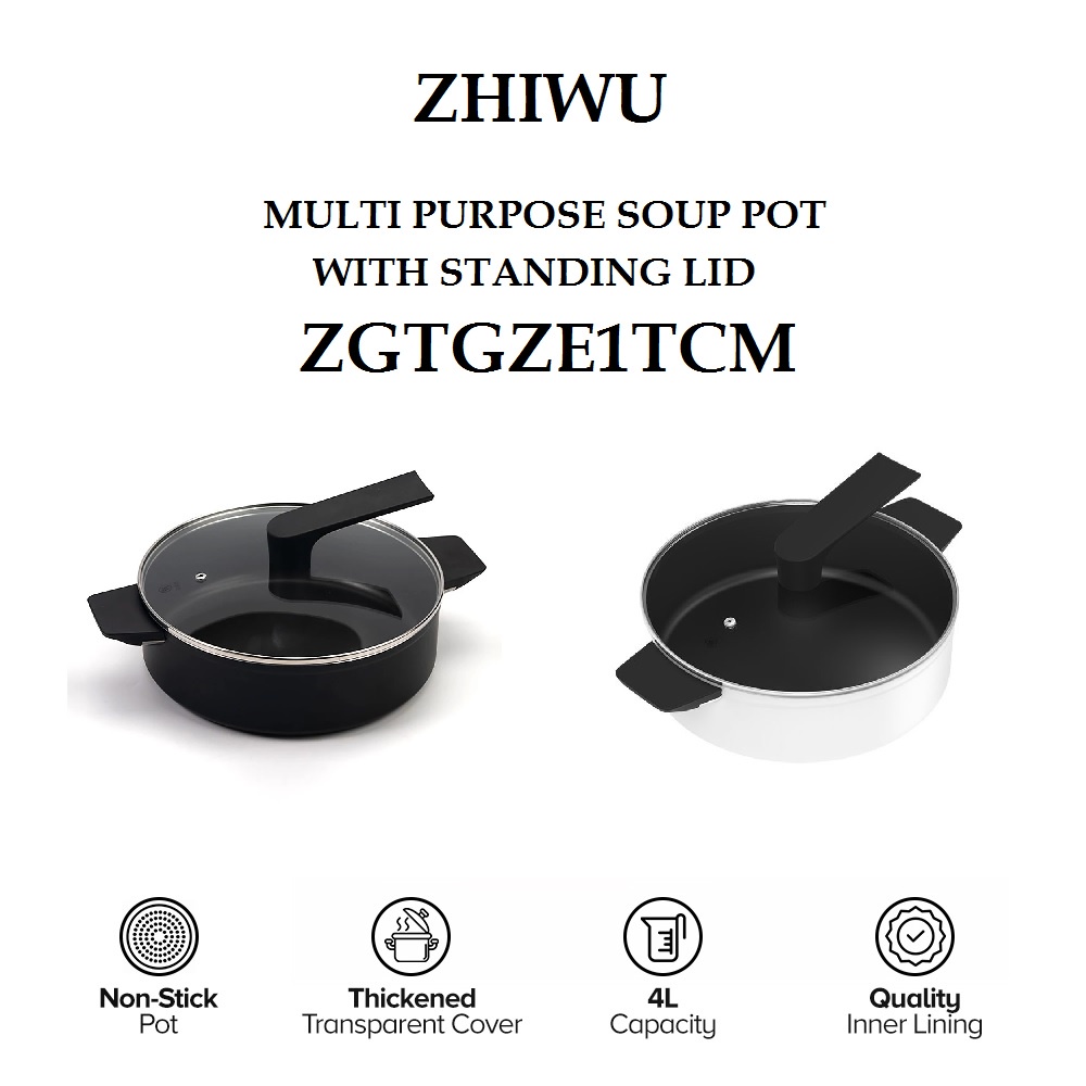 ZHIWU ZGTGZE1TCM - Multi-Purpose Soup Pot 26 cm with Standing Lid