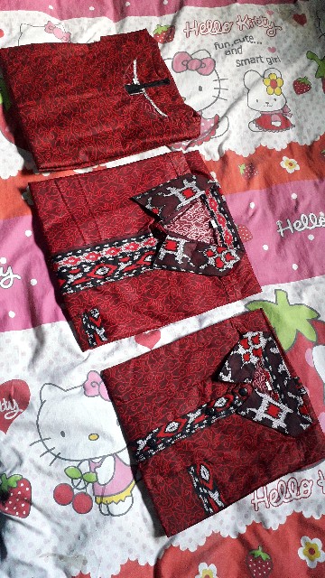 Batik Couple Keluarga Sania Ruffle Ori Ndoro Jowi Dnt Mega Mendung Merah