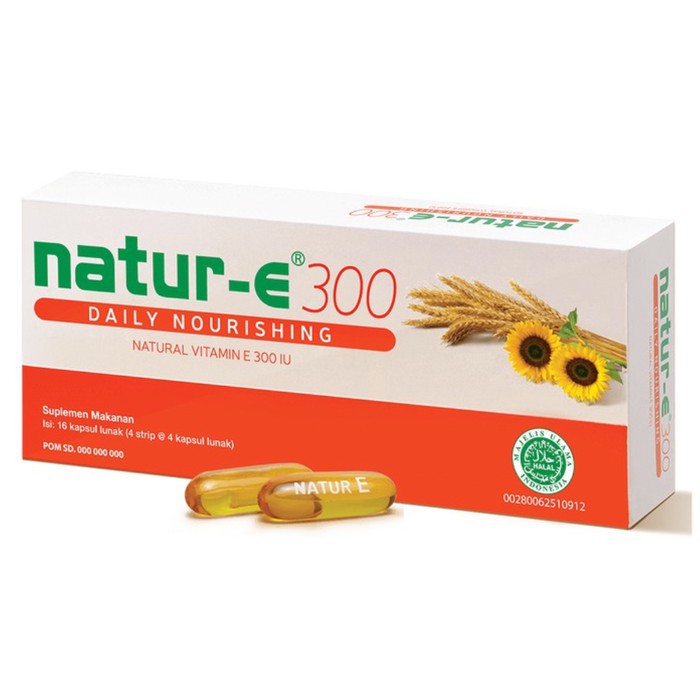 NATUR E DAILY NOURISHING VIT E 300 IU 16KAPSUL ( orange)