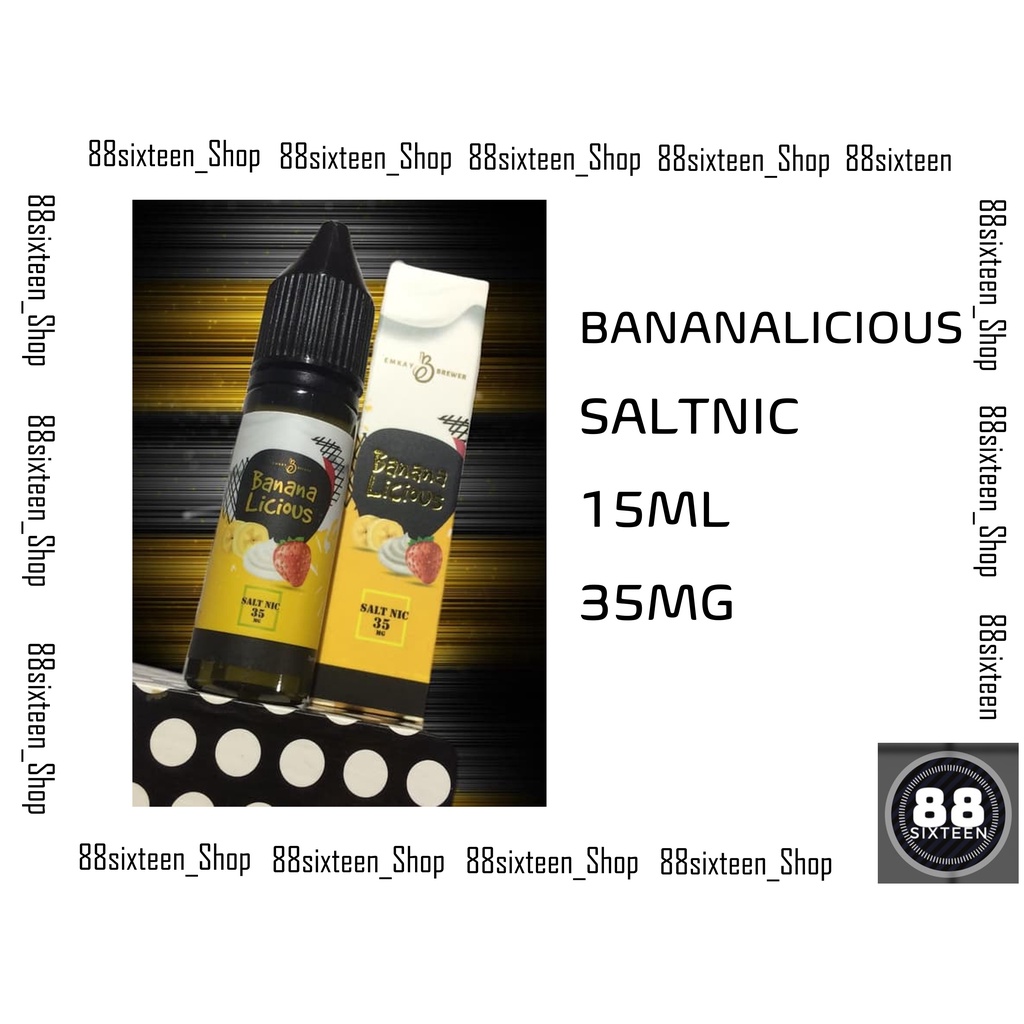 LIQUID BANANALICIOUS SALTNIC 15ML BANANA LICIOUS STRAWBERRY BANANA CREAM