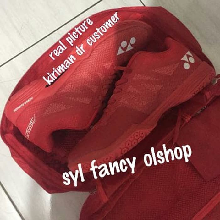 sepatu yonex aerus 3 red olahraga badminton bulutangkis LCW - Merah 40