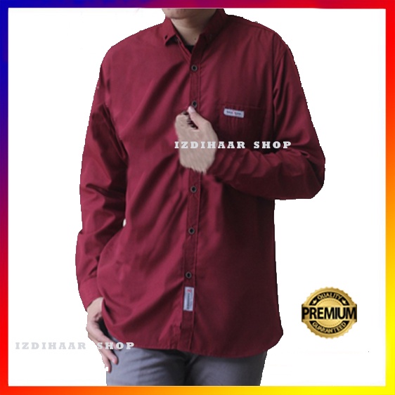 PROMO kemeja pria lengan panjang polos formal casual baju cowok kerja santai