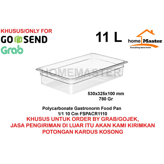 GO Polycarbonate PC Acrylic Gastronorm Food Pan 1 1 10 Cm GO Polycarbonate PC Acrylic Gastronorm Food Pan 1 1 10 Cm