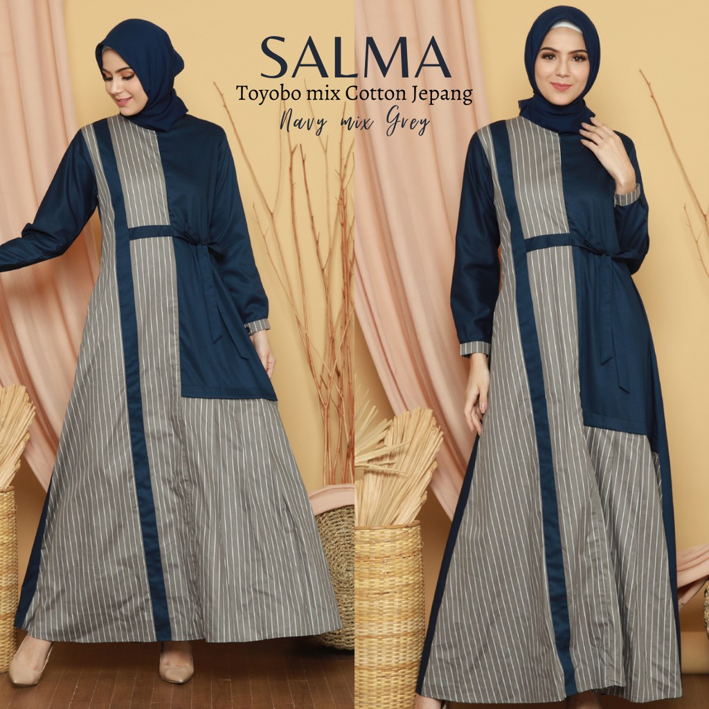 Gamis SALMA Toyobo mix Cotton Jepang