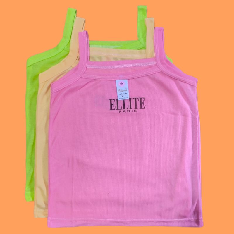 12 Pcs Lusinan Kaos Singlet / Tank Top Anak Perempuan Wanita Dewasa Murah XL 3L 4L 5L