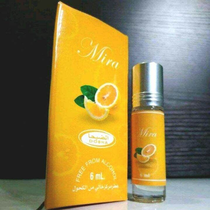 MIRA ORANGE / LEMON Parfum DOBHA Kemasan 6ml Minyak Wangi Roll On Non Alkohol