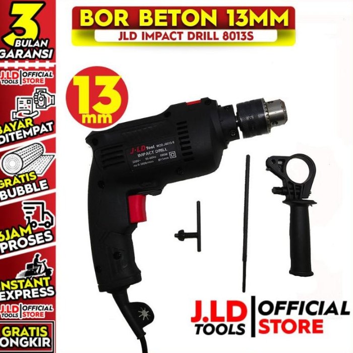 Promo Mesin Bor JLD 8013s Impact Drill, Bor Beton Tembok Kayu Pvc