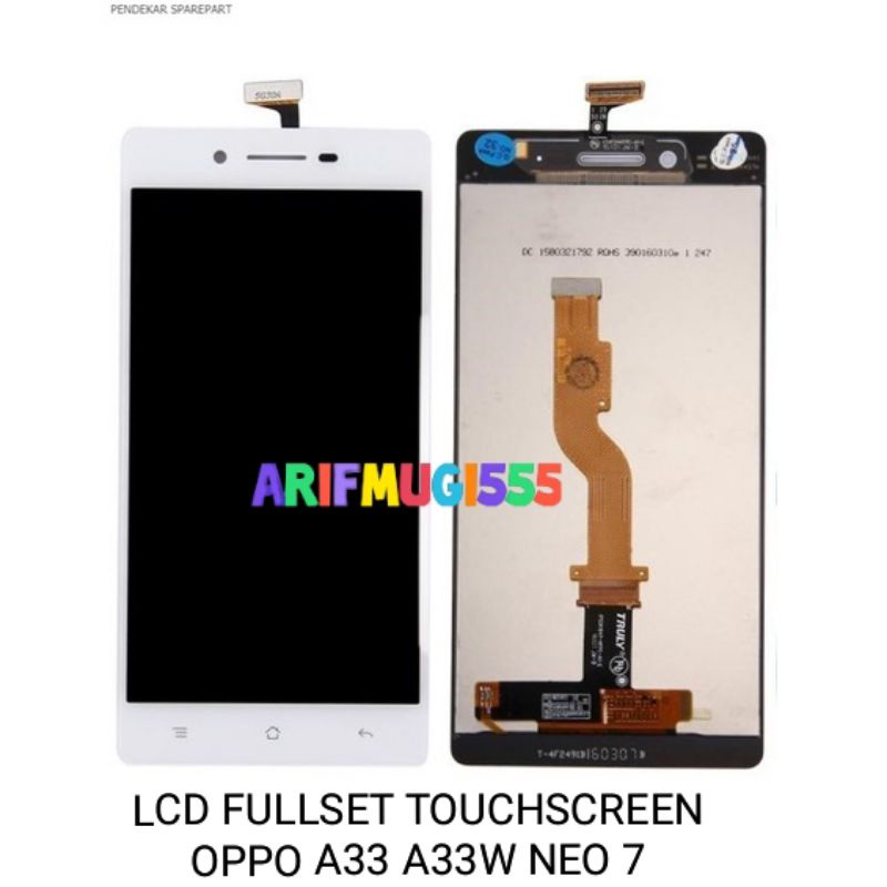 Lcd Touchscreen Oppo A33/Lcd Tc Oppo A33W Neo 7 A1603 Fulset Original