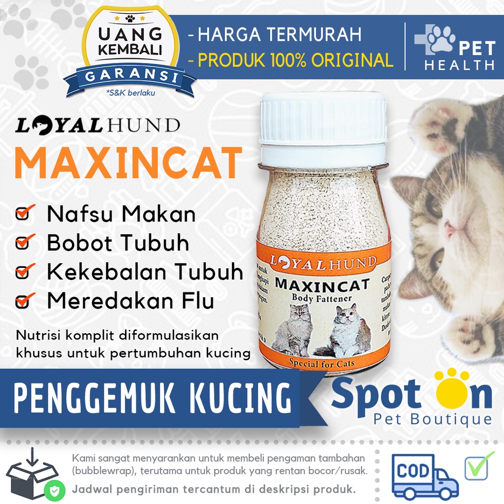 Maxincat Body Fattener Cat 30gr  | Penggemuk Kucing Repack 30gr | Penambah Bobot Kucing