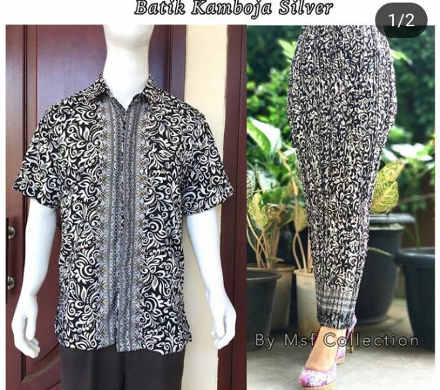 SET ROK PLISKET &amp; KEMEJA grosir kemeja batik rok plisket jumbo grosir rok duyung batik etnik