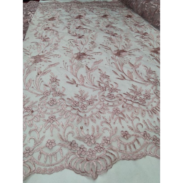 Kain Tile Payet Spangel/Tile Payet Spangkle/Payet Sequin/Bahan Kebaya
