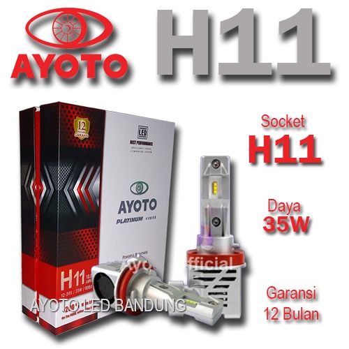 1 Pcs Lampu Led Ayoto H11 Mobil 35 Watt