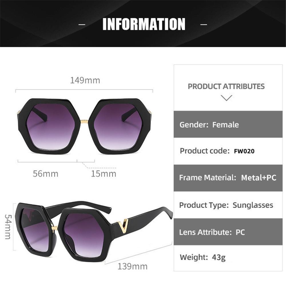 Lily Wanita Oversized Sunglasses Ins UV400 Fashion Matahari Shades