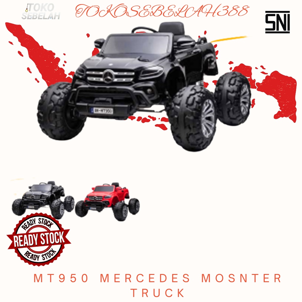 Mobil Aki Marcedes Monster Truck MT950 Ban Karet