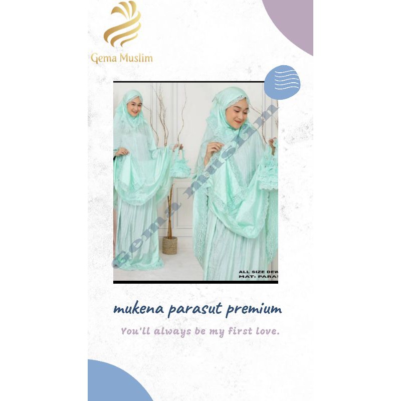 mukena parasut jumbo premium full renda