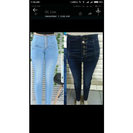 CP YOVAMON KANCING 5 HW HIGHWAIST JEANS