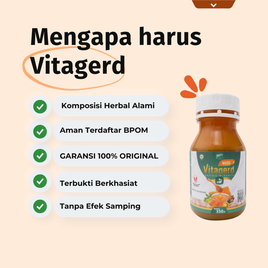 Madu VITAGERD Obat GERD dan Asam Lambung Original Asli Ori Herbal-3