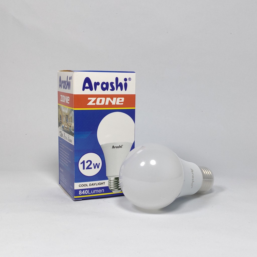 Arashi Zone Lampu Bohlam LED Bulb 12 Watt - Cahaya Putih