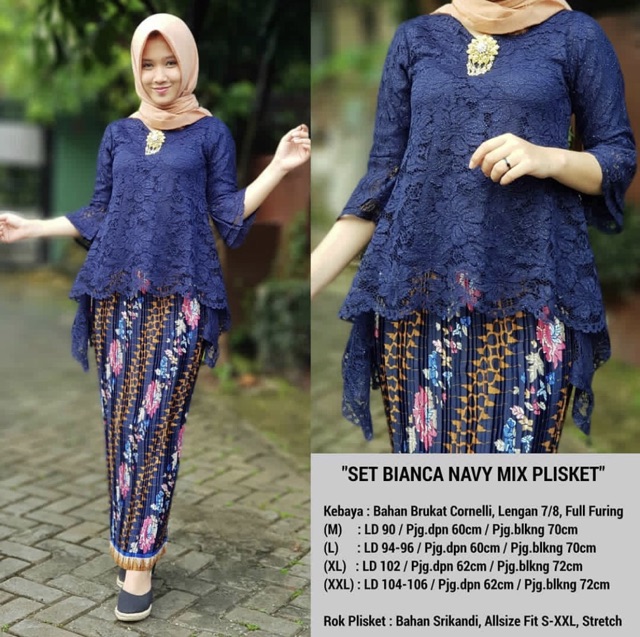 KEBAYA BIANCA WITH PLISKET / KEBAYA MODERN / KEBAYA WISUDA / KEBAYA LAMARAN