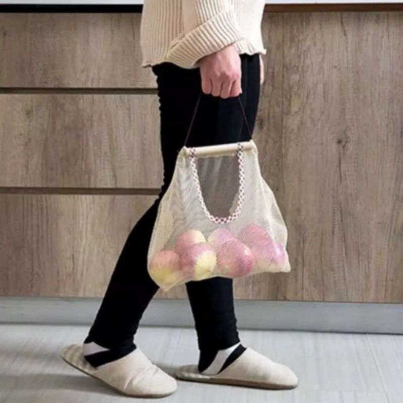 Tas jaring penyimpanan Multifungsi portabel / gantung dapur buah dan sayuran
