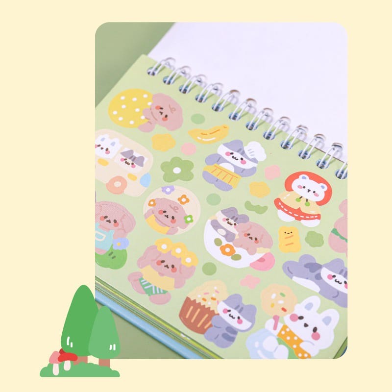 ZooZoo Outdoor Class Activity Stickers Book - Stiker Gambar Motif Lucu Unik