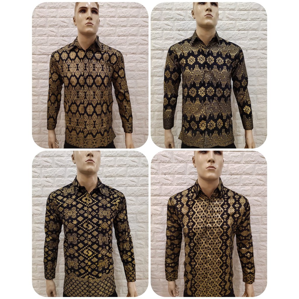 BATIK PRIA LENGAN PANJANG MOTIF EMAS