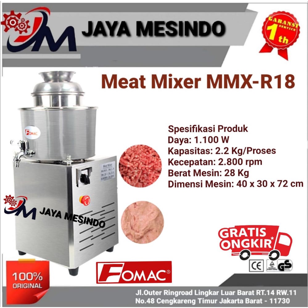 Mesin Meat Mixer / Mesin Pengaduk Daging adonan bakso MMX-R18 FOMAC