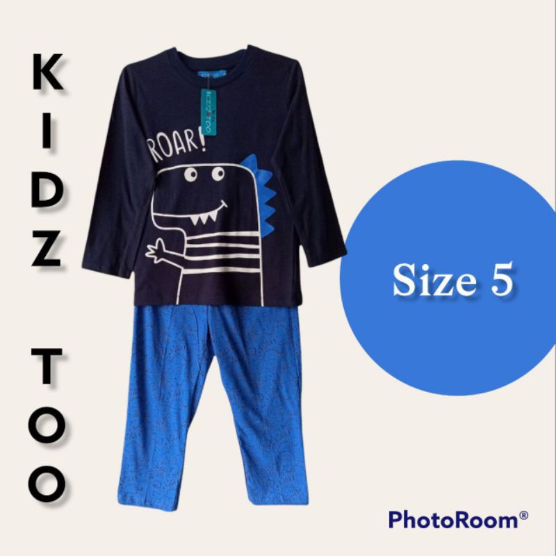 SETELAN PANJANG ANAK / PIYAMA / BAJU TIDUR KIDZ TOO BRANDED MATAHARI MURAH SETPJANKKDZTOO776