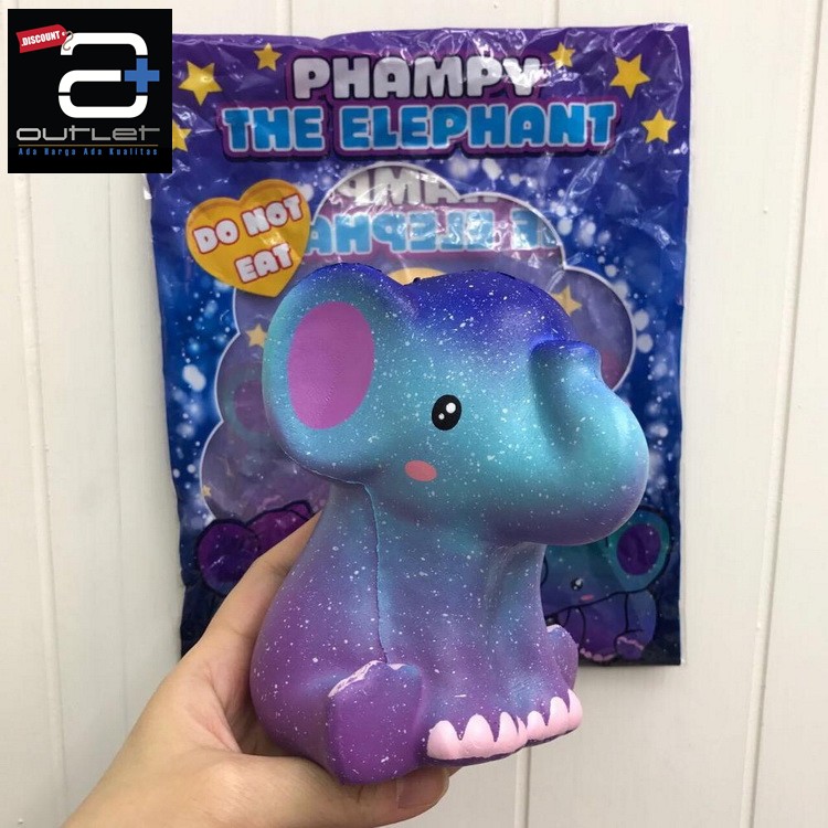 Squishy Galaxy Elephant Phamphy Licensed Squishy Gajah Jumbo Squishy Punimaru