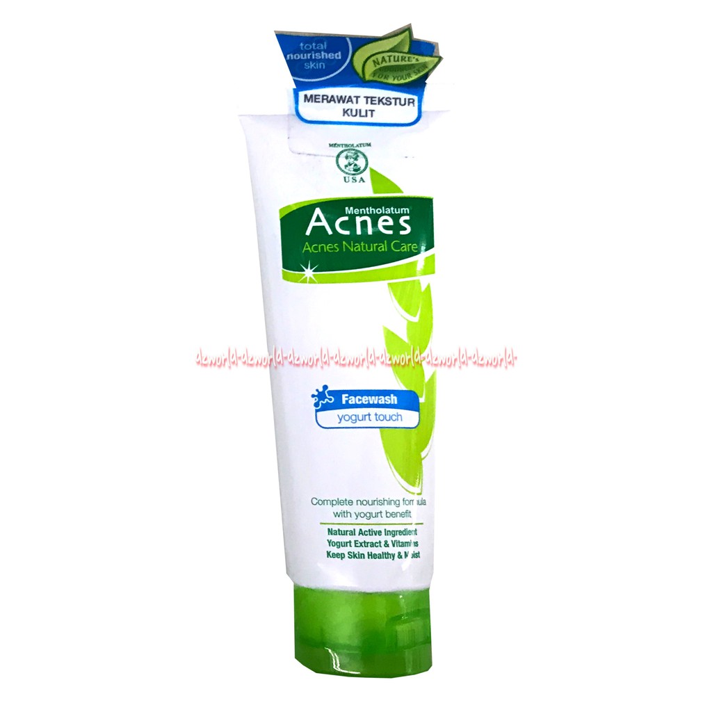 Acnes Natural Care Yogurt Touch 100gr Facewash Sabun Cuci Muka Untuk Membantu Melawan Jerawat