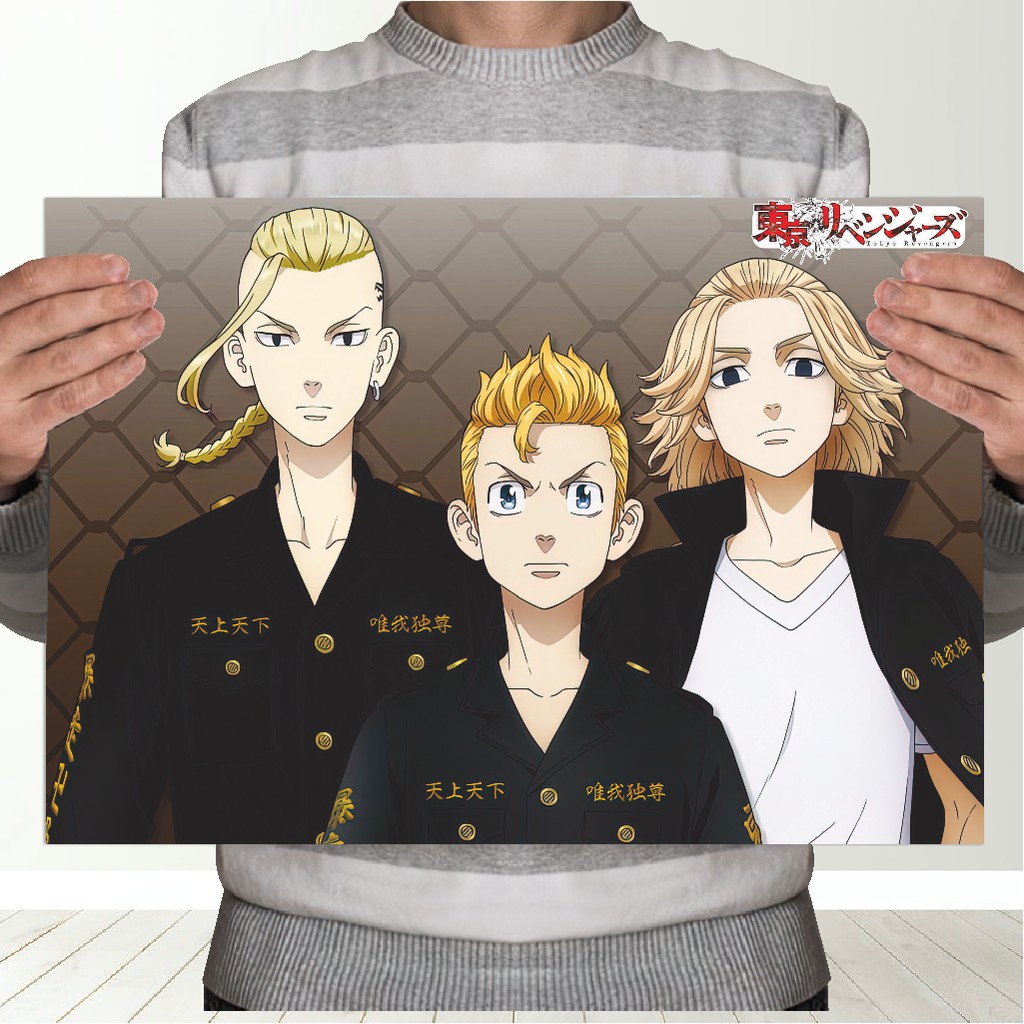 Poster Tokyo Revengers Anime - Size A3+ Takemichi Mikey Draken Baji Kazutora-4 Revengers