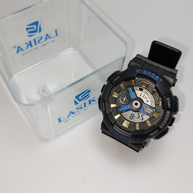 NEW ITEM !!! Jam Tangan Digital Sport Lasika 8142 Water Resistant Free Box Super Premium