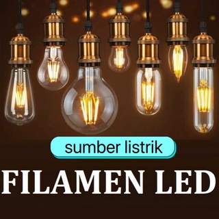 Lampu Filamen cafe Edison ST64/C35/G45/G80  4W /bohlam led e27