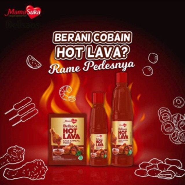 

Hot lava saus sambal PEDAS 260ml