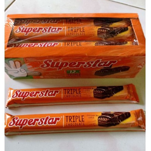 

Superstar Wafer Salut Coklat isi 12 Triple coklat