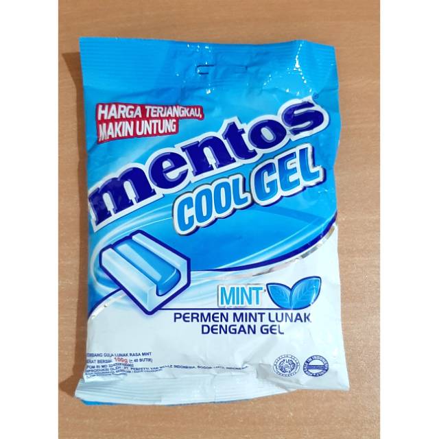 Permen MENTOS Cool Gel Mint 100 gr (isi +- 40)