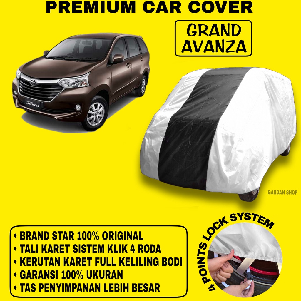 Body Cover GRAND AVANZA SILVER HITAM Penutup Bodi Mobil Grand Avanza Waterproof PREMIUM