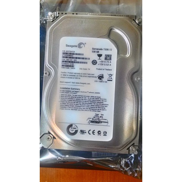 Terbaru    Hardisk PC 500gb Seagate slim sata 3,5"    Murah
