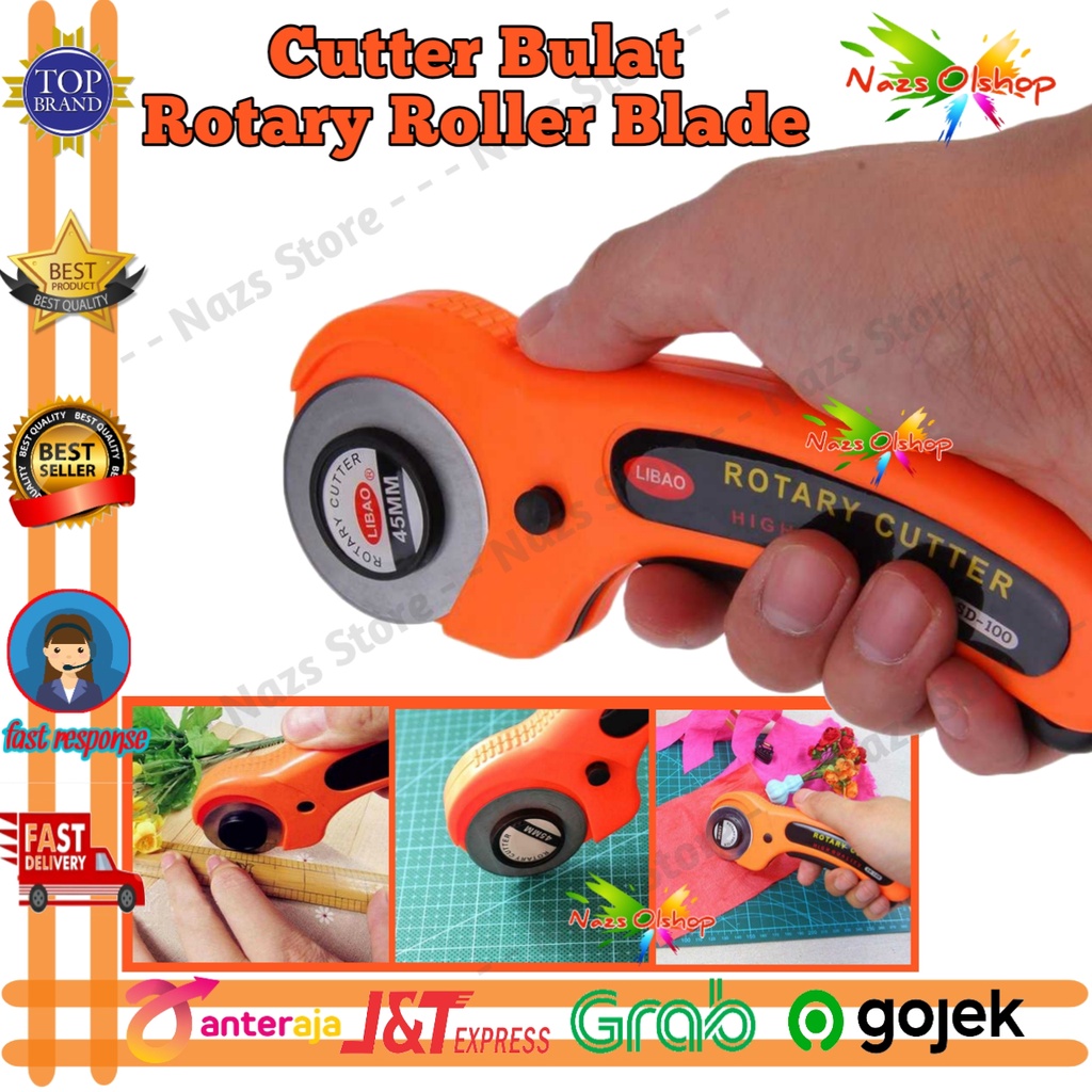 

Cutter Putar Bulat Rotary Roller Blade 45mm