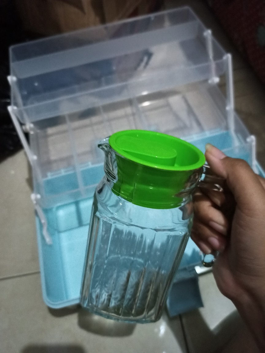 Hommy Co. Pitcher Teko Kaca 500 Ml Cooler Botol Air Minyak Goreng Water Jug Eskan Kaca