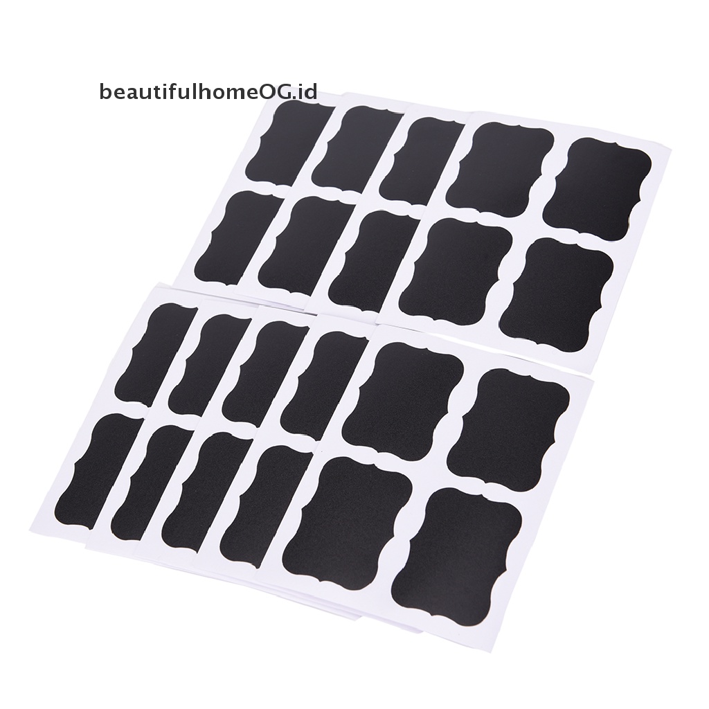 / Beautifulhomeog.id / Hot Sale Stiker Dinding Motif Tulisan Mandarin Untuk Dekorasi Rumah36pcs Stiker Label Desain Blackboard Untuk Dapur