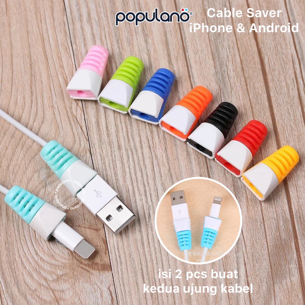 Cable Protector Pelindung Kabel Universal Lightning Saver Penutup Ujung Kabel iPhone Android Cable Saver