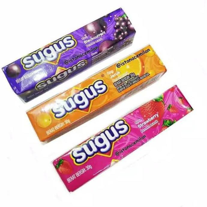 

PERMEN SUGUS STICK BOX / PERMEN LUNAK 24 PIC 30 GR