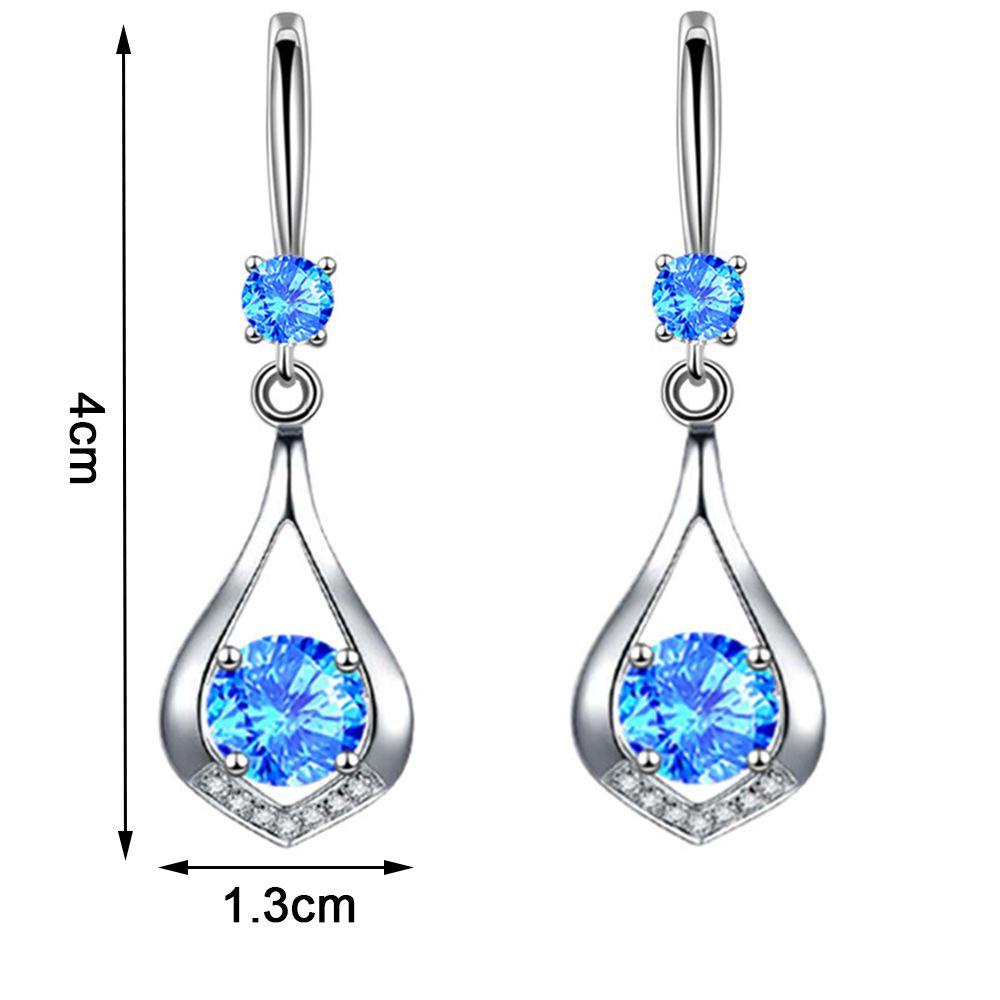 Lily Anting Fashion Panjang Oval Kristal Pernikahan Telinga Liontin