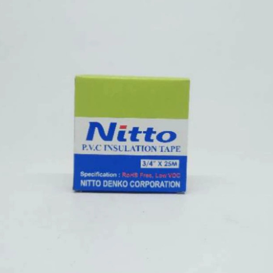 Isolasi Solatif Solatip Nitto Electrical Tape 3/4&quot; x 25M Lakban Listrik Solasi Tape PVC Kabel 3/4&quot; X 25M Original ASLI