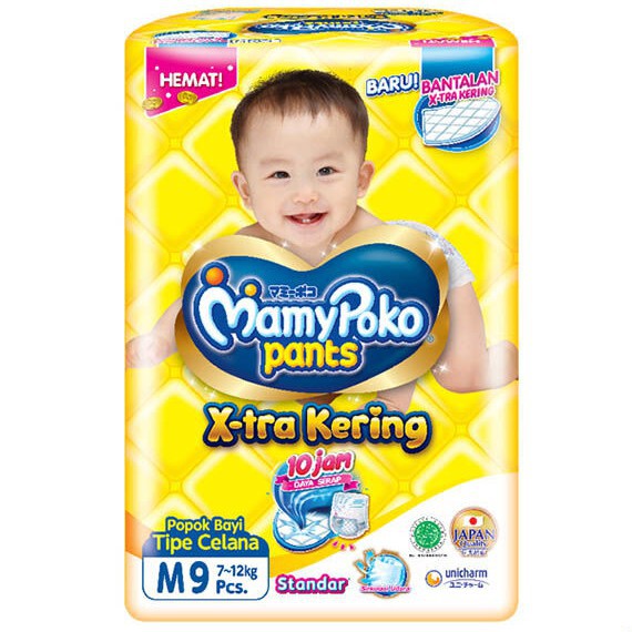 MAMYPOKO STANDAR XTRA KERING DIAPERS PANTS M9