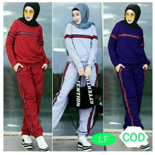 Baju Olahraga Muslimah - Baju Senam Muslimah -Seragam Olahraga - Baju Olahraga Wanita
