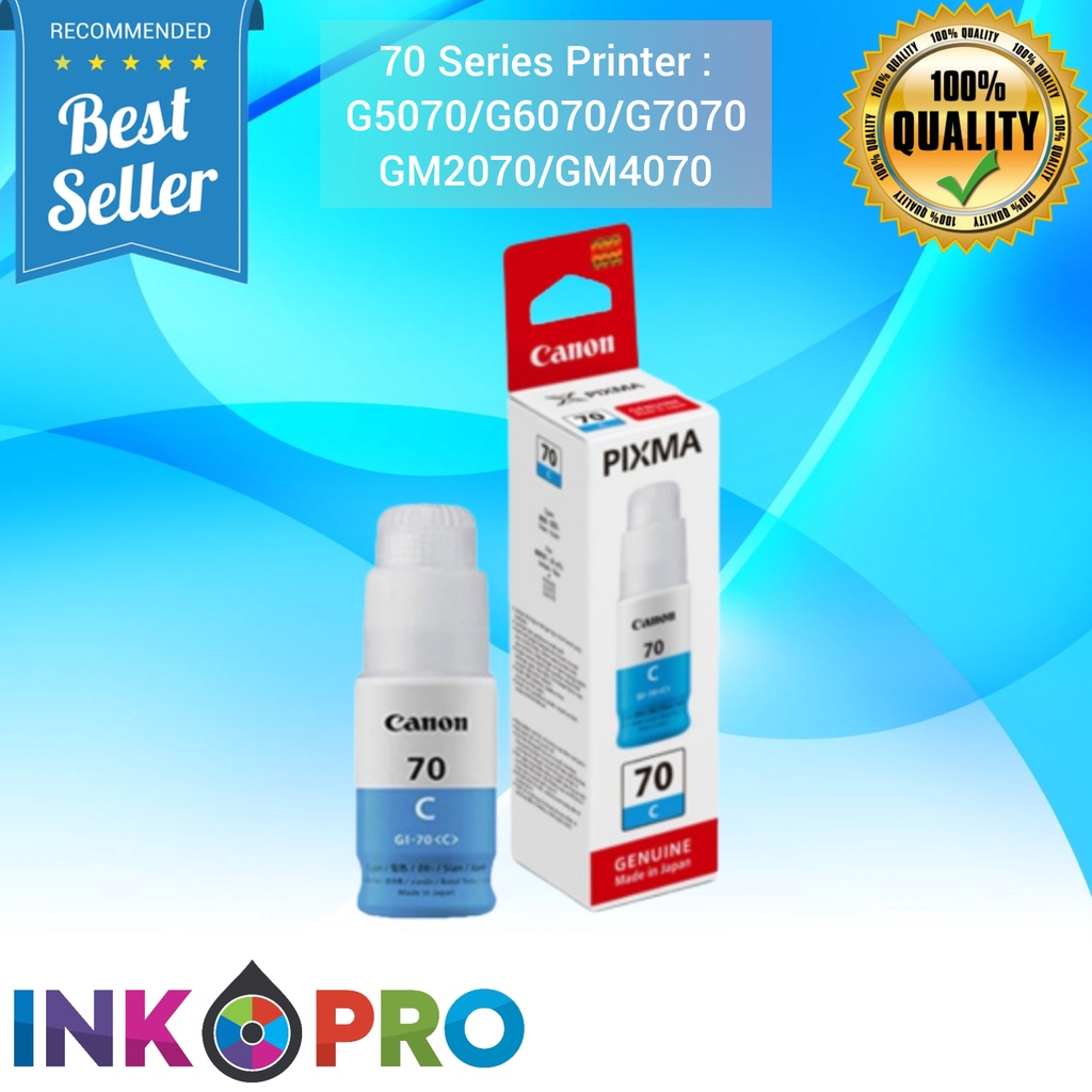 Tinta Canon Gi 70 1Set PREMIUM Untuk Printer G5070 G6070 G7070 GM2070 GM4070